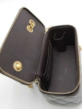 Chanel Dark Brown Quilted Lambskin Pillow Crush Vanity Case Eb1026olxzsa