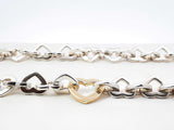Tiffany & Co. Heart Links Necklace In Silver & 18k Gold 71g 16 Inch Fw0726orxdu