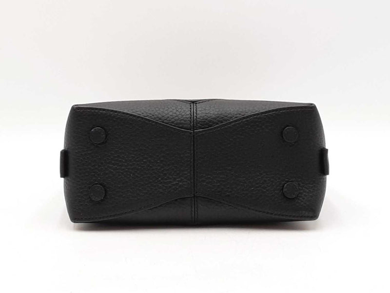 Tiffany & Co. Return To Tiffany Black Grained Leather Mini Tote Bag Fw1125rxzdu