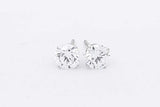 2.0cttw Lab Grown Diamond Stud Screwback Earrings 14k White Gold 1.1g Eb326wcrsa