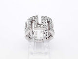 4.32 Cttw Diamond & Platinum Greek Key Eternity Band 14.6 Grams Size 5 Fw0625rzxdu