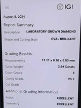 3.54ctw Lab Grown Diamond Ring In Platinum 11.3 Grams Size 6.5 Eb0325lwrxsa