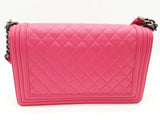 Chanel Boy Bag Hot Pink Quilted Lambskin Leather Shoulder Bag Do0925wxzxde
