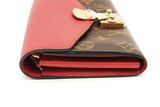 Louis Vuitton Monogram Canvas & Red Leather Pallas Wallet Eb0926lxzsa