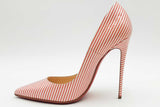 Christian Louboutin Pigalle Follies Striped Leather Pumps Size 39 Eb0526lrxsa