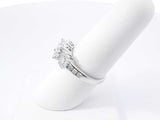 0.55 Cttw Diamond & 14k White Gold Three Stone Halo Ring 3.5g Size 7 Fw0926wordu