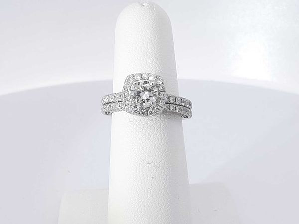 1.62 Cttw Diamond 18k White Gold 5.8 Grams Wedding Set Size 5.5 Aa0925exzsa