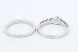 0.91ctw Diamond Wedding Set In 14k White Gold 5.8 Grams Size 7 Eb0925wrxdu