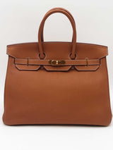 Hermes Birkin 35 Brown Leather Gold Hardware Eb0126llxxzdu