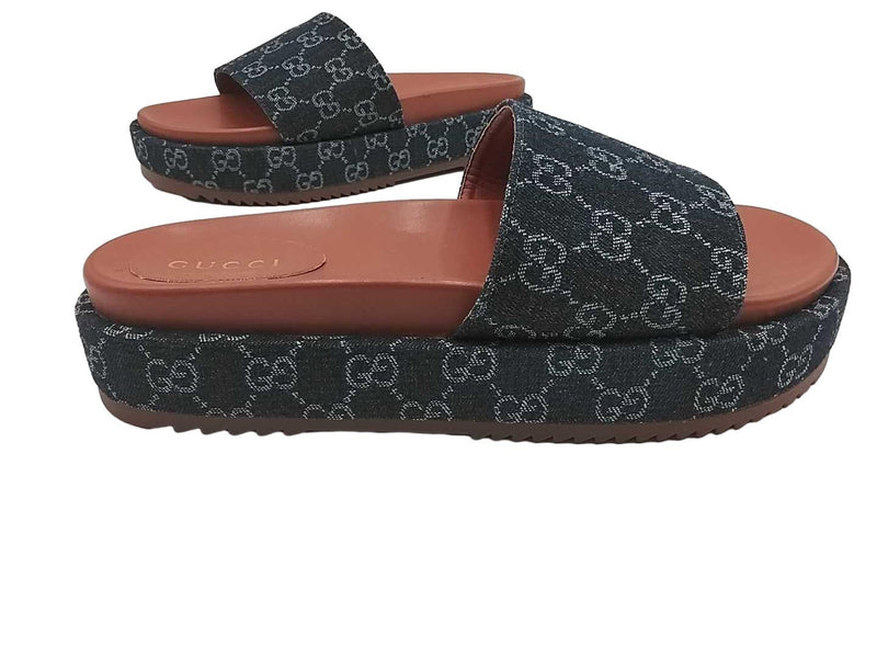 Gucci Gg Denim Blue Blue Size 43 Jg0823lzxmia