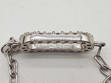 1.10 Cttw Lab Grown Diamonds 0.925 Silver 5.9g Chain Bracelet 8 In Do0325llpde