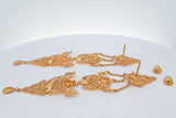 22k Yellow Gold Filigree Screwback Earrings 23.9 Grams Eb1225loxzsa