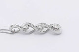 0.12cttw Diamond Pendant Necklace In 10k White Gold 3 Grams 18 Inch Eb0426lcxsa