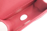 Chanel Camellia Embossed Pink Leather Airpod Pro Case With Chain Eb0626lrxsa