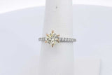 0.96ctw Diamond Ring In 18k White & Yellow Gold 3 Grams Size 6.5 Eb0225loxzsa