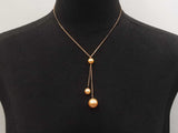 South Sea Pearl Lariat Necklace In 18k Yellow Gold 7.2 Grams 18 Inch Fw0426prrdu