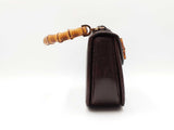 Gucci Bamboo 1947 Top Handle Bag In Dark Brown Lizard Skin Leather Fw0526prxdu