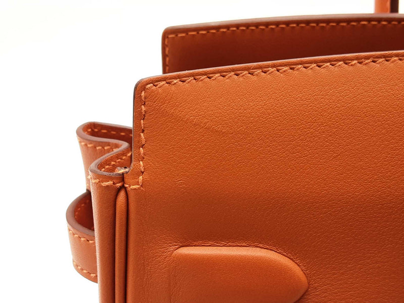 Hermes Shadow Birkin 25 Potiron Orange Swift Palladium Handbag Do0425oxzxzde