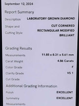 4.86ctw Lab Grown Diamond Ring In 14k White Gold 4.96 Grams Size 7 Eb0225lrrxsa