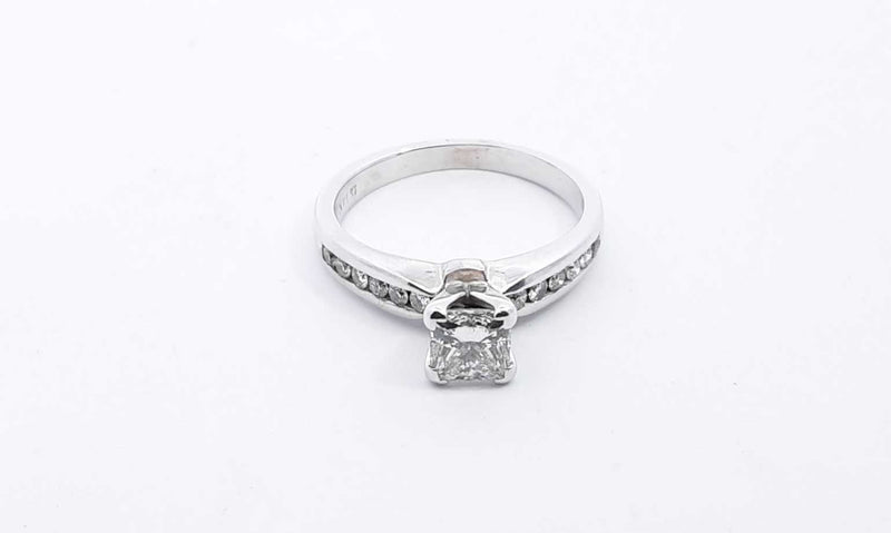 14k White Gold Solitaire 0.55ctw Diamond Ring Size 5.75, 3.45 Grams Hs0224wxzsa