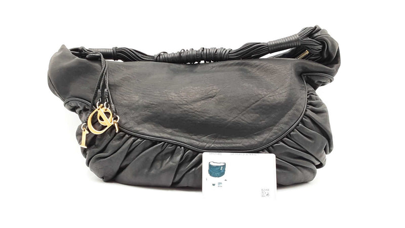 Christian Dior Gypsy Black Leather Hobo Bag Sd0725lzxdu