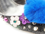 Dolce & Gabbana Vally Black Glitter Mink Fur Pumps Size 40 Eb0626lcrde