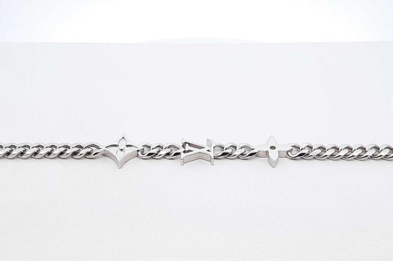 Louis Vuitton Monogram Row Silver-tone Bracelet 7 Inch Fw0925lordu