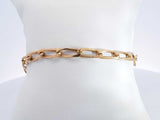 18k Yellow Gold 12.7 Grams Concave Curb Bracelet 8 In Aa0725rzxsa