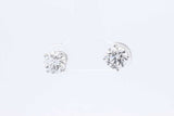 2ctw Lab Grown Round Diamond Stud Screwback Earrings 14k Gold 1.4g Eb1224wrxdu