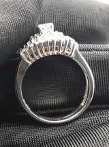 1.05 Cttw Diamond & 14k Gold Bypass Halo Bridal Set 5.5g Size 4.75 Fw0426cexdu