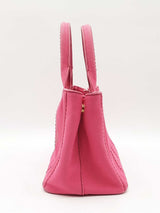 Prada Canapa Pink Canvas Tote Bag Eb0726oxzdu