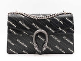 Gucci X Balenciaga The Hacker Project Dionysus Bag In Black Calfskin Fw1125crzdu