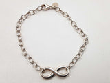 Tiffany & Co. Infinity 0.925 Sterling Silver Chain Bracelet 7 In Do0125cxde