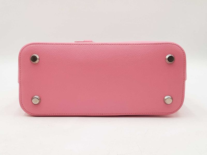 Balenciaga Small Logo Ville Top Handle Bag In Pink Grained Leather Fw0925rzxdu