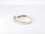 Blue Topaz & Cubic Zirconia Ring In 14k Yellow Gold. 3.8 Grams Size 8 Fw0126oxdu