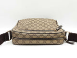 Gucci Flat Messenger Bag In Beige & Ebony Gg Supreme Coated Canvas Fw0826oxzdu