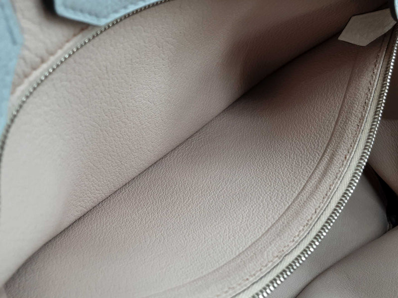 Hermes Custom Birkin 35 Blue Beige Clemence Palladium Handbag Do0825srxzde