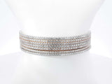 7.74 Cttw Diamond & 14k Tricolor Gold Set Of 7 Bangles 53.3g 7 Inch Fw0826przxdu