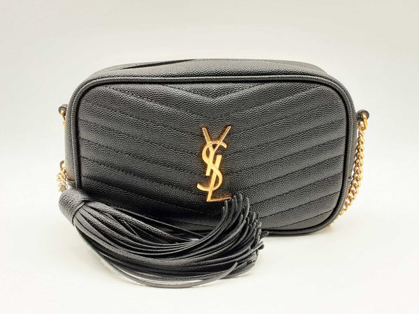 Yves Saint Laurent Mini Lou Quilted Black Leather Crossbody Bag Fw1224rxzsa