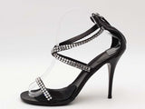 Giuseppe Zanotti Leather Crystal Embellished Sandals Black Size 37.5 Aa0626crsa