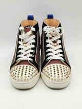 Christian Louboutin Lou Spikes Orlato Flat Mesh Tech Size 40 Sd0425oxzsa