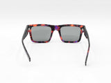 Prada Striped Radica Rectangular Acetate Frame Blue Lens Sunglasses Fw0925crdu