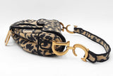 Christian Dior Leopard Print Embroidered Canvas Saddle Bag Eb0126erxdu