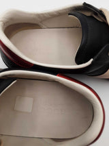 Gucci Ace Logo Strap Black Leather Sneakers Size 7.5 Eb0526crsa