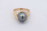 Tahitian Pearl Ring In 14k Yellow Gold Grams Size 7 Eb0726wcrsa