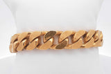24k Yellow Gold Cuban Link Bracelet 132.6 Grams 8 Inch Eb0726lwxxzsa