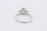 1.0ctw Center Round Diamond Ring 14k White Gold 2.5 Grams Size 4.75 Eb0526lwcrsa