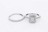 1.87cttw Diamond Wedding Set In 14k White Gold 4.6 Grams Size 6.5 Eb0925lixzsa