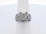 2.08 Cttw Mixed-cut Diamond & 10k White Gold Ring 8.6 Gram Size 7.75 Fw0625prxdu