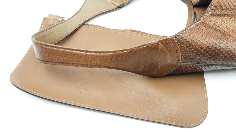 Gucci Jackie Hobo Bag In Glazed Chestnut Brown Python Leather Fw1025ocrdu